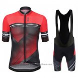 2017 Abbigliamento Ciclismo Santini Tono Rosso e Nero Manica Corta e Salopette