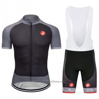 2018 Abbigliamento Ciclismo Castelli Grigio Manica Corta e Salopette