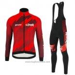 2018 Abbigliamento Ciclismo Cinelli Spento Rosso Manica Lunga e Salopette