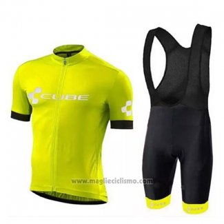 2018 Abbigliamento Ciclismo Cube Verde Manica Corta e Salopette