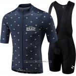 2018 Abbigliamento Ciclismo Morvelo Spento Blu Manica Corta e Salopette