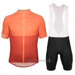 2018 Abbigliamento Ciclismo POC Arancione Manica Corta e Salopette