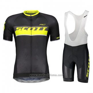 2018 Abbigliamento Ciclismo Scott RC Giallo Manica Corta e Salopette