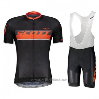 2018 Abbigliamento Ciclismo Scott RC Nero Manica Corta e Salopette