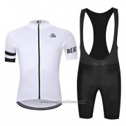 2019 Abbigliamento Ciclismo Chomir Bianco Manica Corta e Salopette