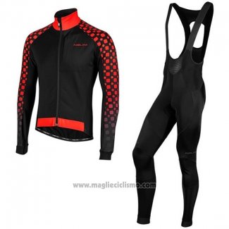 2019 Abbigliamento Ciclismo Nalini CRIT 3L 2.0 Nero Rosso Manica Lunga e Salopette