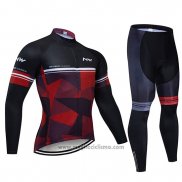 2019 Abbigliamento Ciclismo Northwave Nero Rosso Bianco Manica Lunga e Salopette