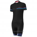 2020 Abbigliamento Ciclismo Donne Loffler Rosa Blu Nero Manica Corta e Salopette