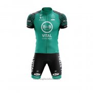 2020 Abbigliamento Ciclismo Vital Concept-BB Hotels Bianco Verde Manica Corta e Salopette(1)