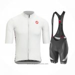 2021 Abbigliamento Ciclismo Castelli Bianco Manica Corta e Salopette