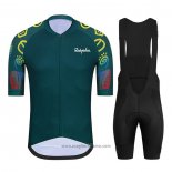 2021 Abbigliamento Ciclismo Ralph Spento Verde Manica Corta e Salopette