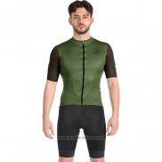 2022 Abbigliamento Ciclismo Campagnolo Verde Manica Corta e Salopette