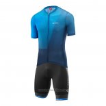 2022 Abbigliamento Ciclismo Loffler Blu Manica Corta e Salopette