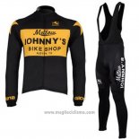 2010 Abbigliamento Ciclismo Johnnys Nero e Giallo Manica Lunga e Salopette