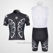 2011 Abbigliamento Ciclismo Bianchi Nero Manica Corta e Salopette