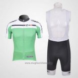 2011 Abbigliamento Ciclismo Giordana Bianco e Verde Manica Corta e Salopette