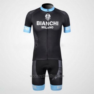 2012 Abbigliamento Ciclismo Bianchi Nero e Azzurro Manica Corta e Salopette