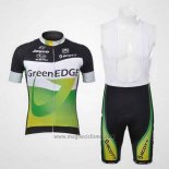 2012 Abbigliamento Ciclismo GreenEDGE Nero e Verde Manica Corta e Salopette