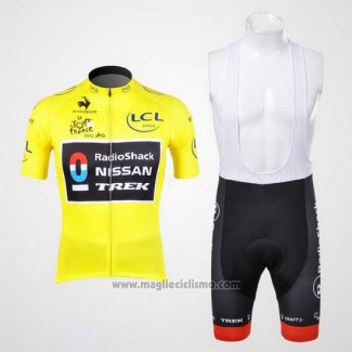 2012 Abbigliamento Ciclismo Radioshack Lider Giallo Manica Corta e Salopette