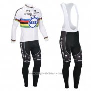 2013 Abbigliamento Ciclismo UCI Mondo Campione Lider Quick Step Manica Lunga e Salopette