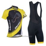 2014 Abbigliamento Ciclismo Monton Giallo e Nero Manica Corta e Salopette