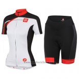 2016 Abbigliamento Ciclismo Castelli Bianco Rosso Manica Corta e Salopette