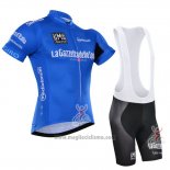 2016 Abbigliamento Ciclismo Giro d'Italia Blu e Bianco Manica Corta e Salopette