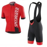 2016 Abbigliamento Ciclismo Specialized Rosso Bianco Nero Manica Corta e Salopette