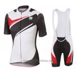 2016 Abbigliamento Ciclismo Sportful Bianco e Nero Manica Corta e Salopette