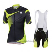 2016 Abbigliamento Ciclismo Sportful Giallo e Nero Manica Corta e Salopette