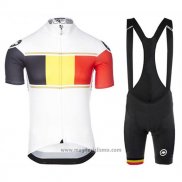 2017 Abbigliamento Ciclismo Assos Campione Belgio Manica Corta e Salopette