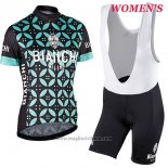 2017 Abbigliamento Ciclismo Donne Bianchi Verde Manica Corta e Salopette