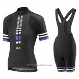 2017 Abbigliamento Ciclismo Donne Liv Zebra Nero Manica Corta e Salopette