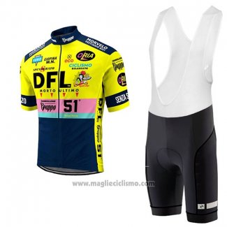 2017 Abbigliamento Ciclismo Morvelo DFL Giallo Manica Corta e Salopette