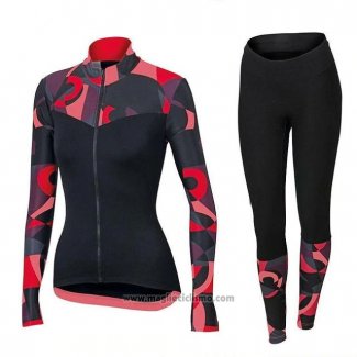 2018 Abbigliamento Ciclismo Donne Orbea Rosso e Nero Manica Corta e Salopette