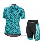 2018 Abbigliamento Ciclismo Donne Specialized Verde Manica Corta e Salopette