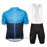 2018 Abbigliamento Ciclismo POC Essential XC Blu e Nero Manica Corta e Salopette