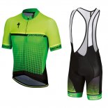 2018 Abbigliamento Ciclismo Specialized Giallo Verde Nero Manica Corta e Salopette
