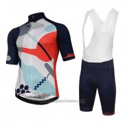 2018 Abbigliamento Ciclismo Tour Down Under Santini Rosso Manica Corta e Salopette