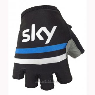 2018 Sky Guanti Corti Ciclismo Nero