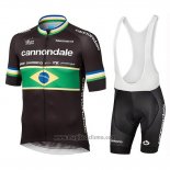 2019 Abbigliamento Ciclismo Cannondale Shimano Campione Brazil Manica Corta e Salopette