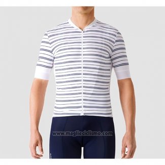 2019 Abbigliamento Ciclismo La Passione Stripe Bianco Manica Corta e Salopette