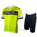 2019 Abbigliamento Ciclismo Nalini Nero Aceso Verde Manica Corta e Salopette