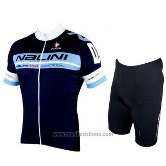 2019 Abbigliamento Ciclismo Nalini Nero Blu Manica Corta e Salopette