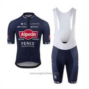 2020 Abbigliamento Ciclismo Alpecin Fenix Blu Rosso Manica Corta e Salopette