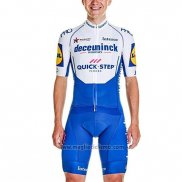 2020 Abbigliamento Ciclismo Deceuninck Quick Step Bianco Azul Manica Corta e Salopette