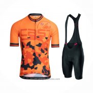 2021 Abbigliamento Ciclismo Castelli Arancione Manica Corta e Salopette