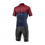 2021 Abbigliamento Ciclismo Giant Spento Rosso Blu Manica Corta e Salopette
