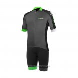 2021 Abbigliamento Ciclismo RH+ Grigio Verde Manica Corta e Salopette