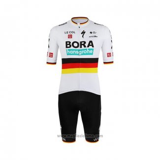 2022 Abbigliamento Ciclismo Bora-Hansgrone Bianco Manica Corta e Salopette